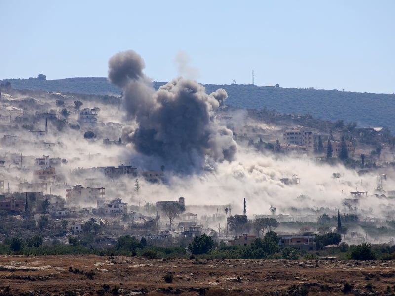 Lebanese President Joseph Aoun visits Nabatieh in southern Lebanon as Israel detonates Ali al-Taher ridge