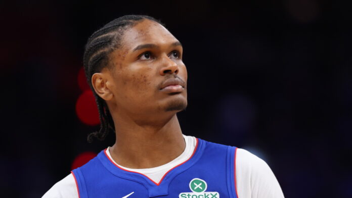 Ausar Thompson in Detroit Pistons uniform following his $155 million contract extension signing