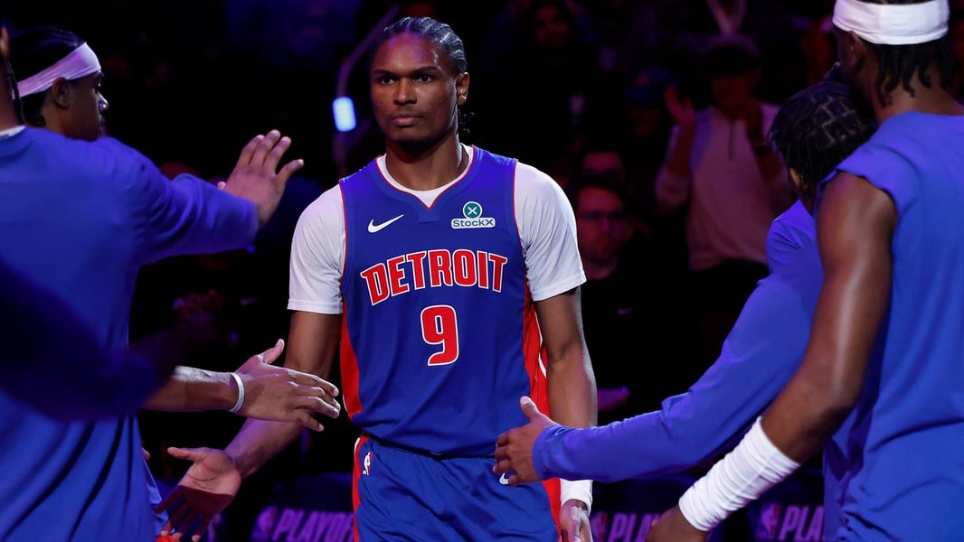 Ausar Thompson at Detroit Pistons training camp ahead of the 2026-27 NBA season