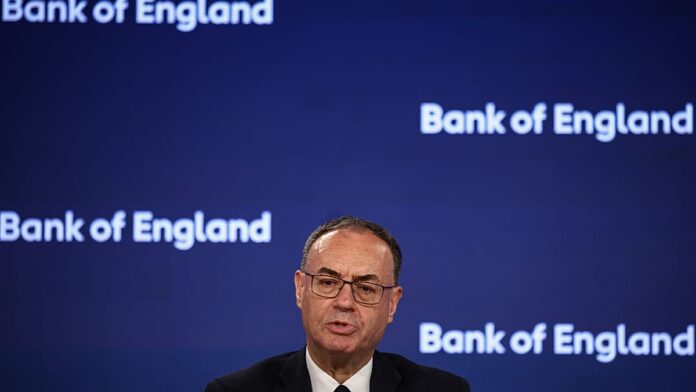 Bank of England Threadneedle Street headquarters as MPC holds Bank Rate at 3.75 percent