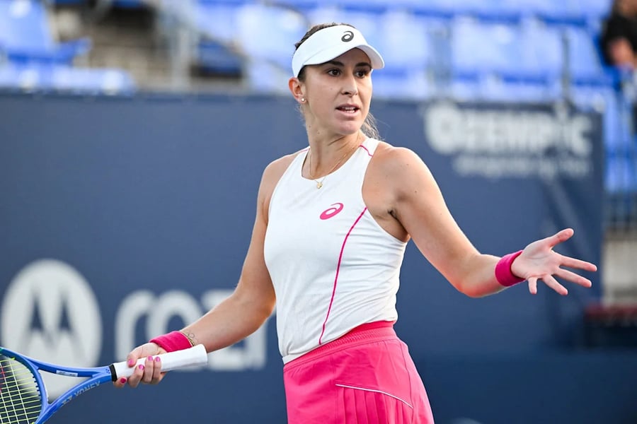 Belinda Bencic during her first-round US Open 2026 match against Yulia Putintseva