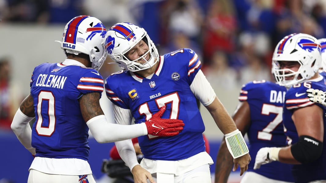 Action from the Buffalo Bills vs Detroit Lions Thursday Night Football game at new Highmark Stadium on September 17 2026