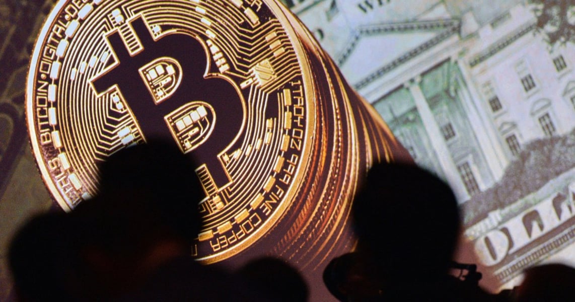 Cryptocurrency Bitcoin market scene as institutional investors pour record inflows into Bitcoin ETFs