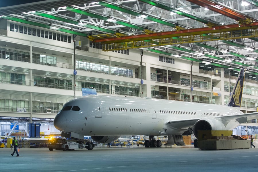 Boeing 787-10 Dreamliner aircraft Boeing BA stock September 2026
