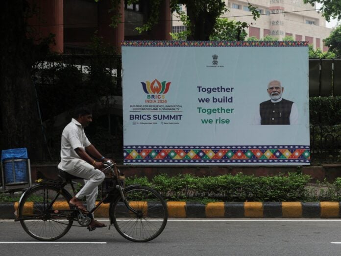 BRICS leaders gathering at the 18th BRICS Summit in New Delhi, India, September 2026