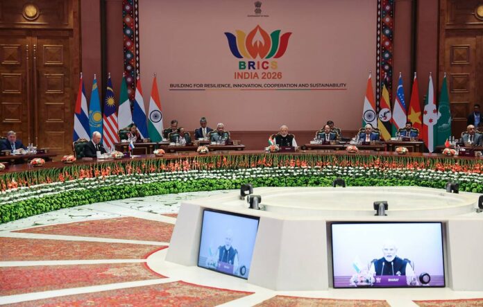 BRICS leaders at the New Delhi summit where the New Delhi Declaration was adopted on September 12, 2026