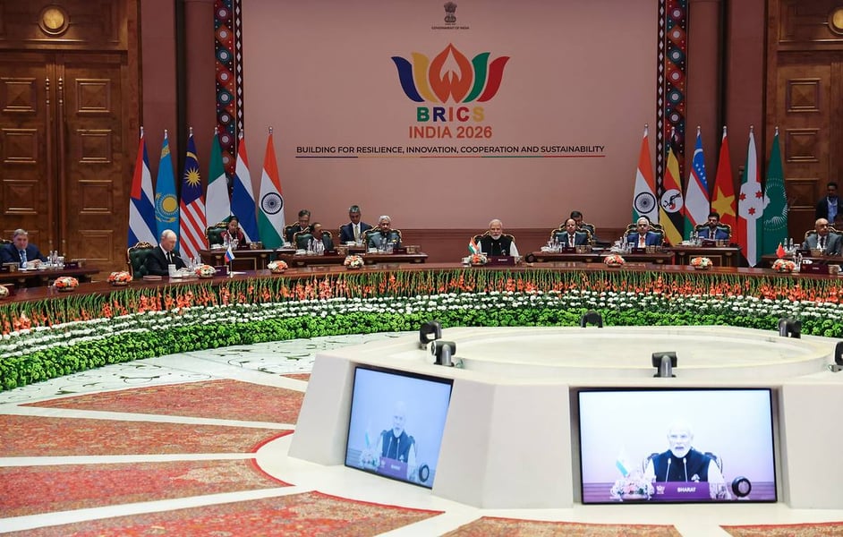 BRICS leaders at the New Delhi summit where the New Delhi Declaration was adopted on September 12, 2026