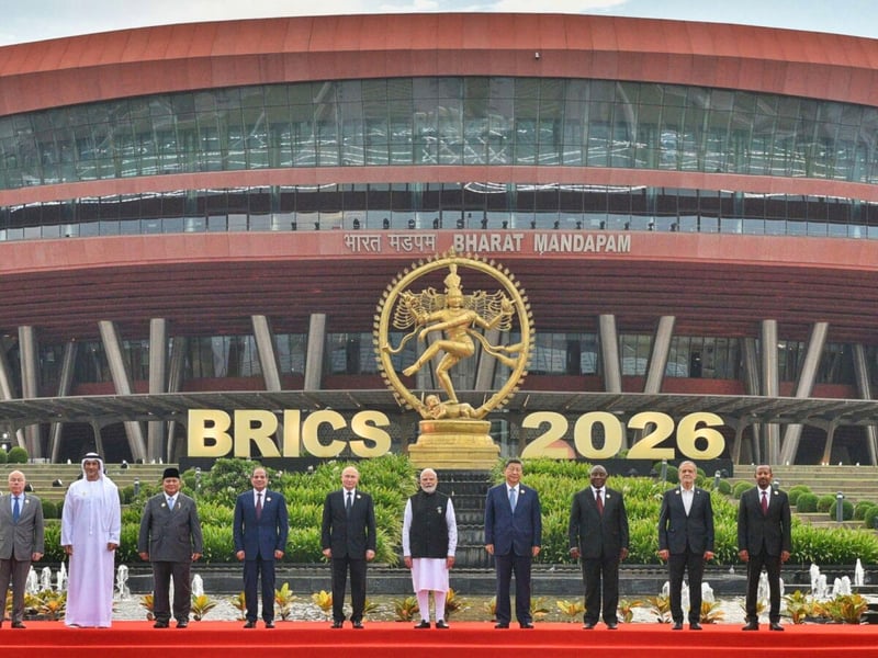 BRICS leaders at the 18th summit in New Delhi adopt the New Delhi Declaration on September 12, 2026
