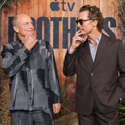 Matthew McConaughey and Woody Harrelson at the Brothers Apple TV+ premiere in Los Angeles, September 2026