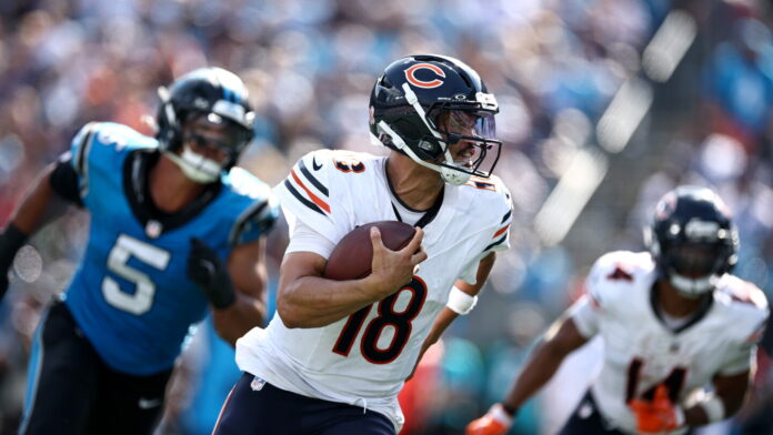 Caleb Williams scrambles for a touchdown as the Chicago Bears defeat the Carolina Panthers 59-37 in NFL Week 1 2026