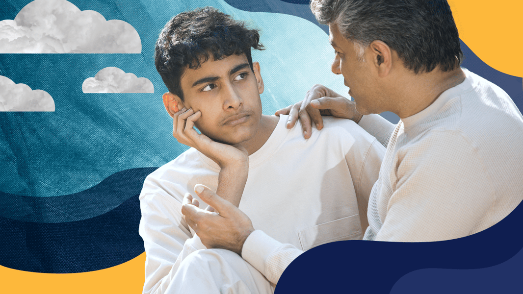 CDC infographic on depression in children and adolescents illustrating teen mental health crisis