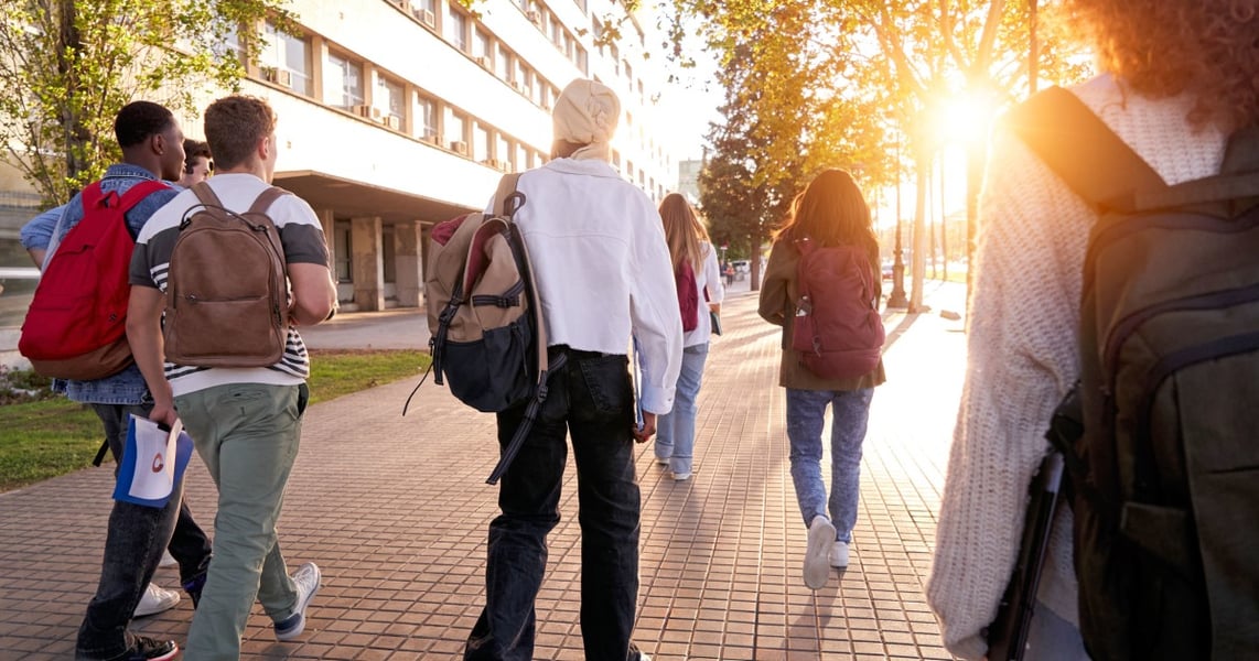 American high school students in a school hallway illustrating the CDC youth mental health survey 2025