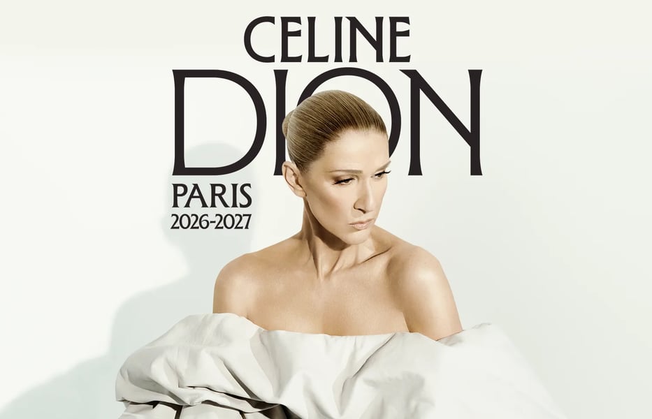 Celine Dion performing at Plenitude Arena in Paris for her 2026 comeback residency
