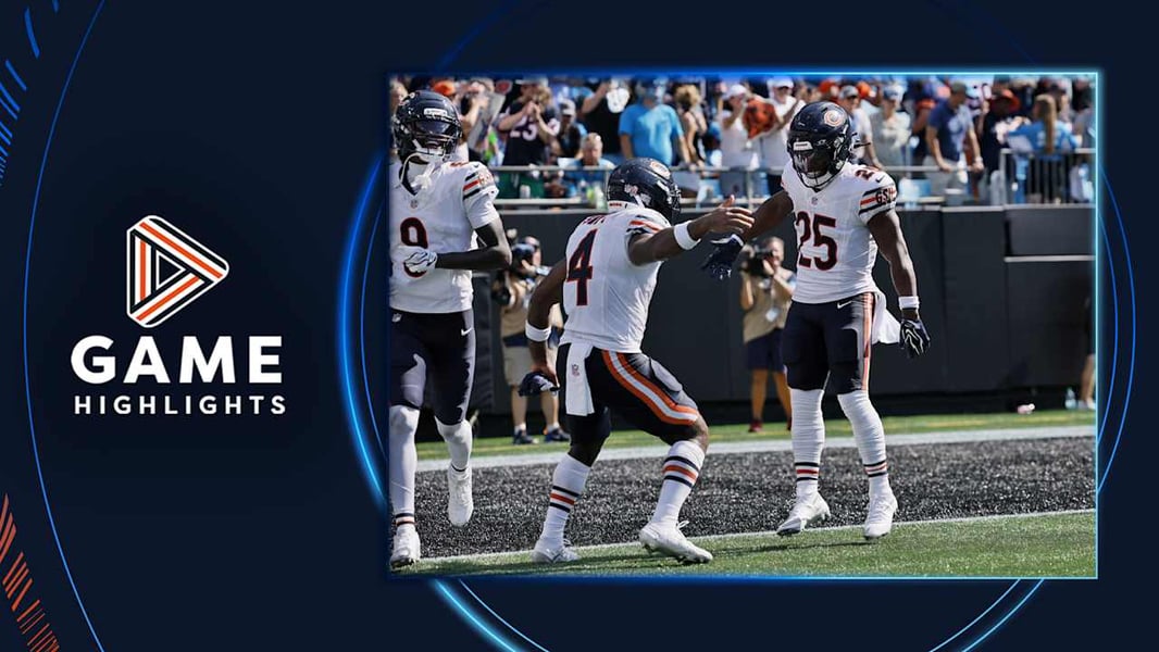 Chicago Bears offense in action during their 59-37 NFL Week 1 victory over the Carolina Panthers