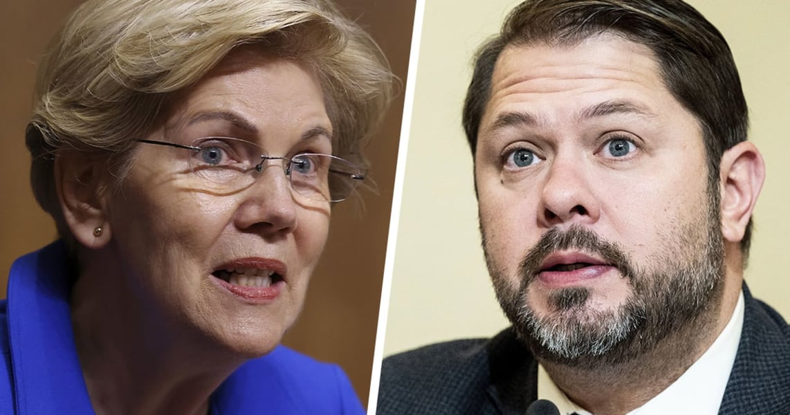 Senators Elizabeth Warren and Ruben Gallego speaking on the CLARITY Act ethics provisions and crypto regulation in Senate discussions