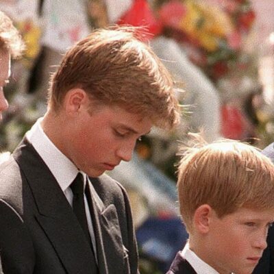Earl Spencer at the funeral procession for Princess Diana in 1997, a central scene in his memoir Swan Song