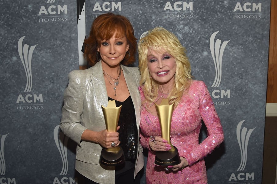 Dolly Parton pictured ahead of the 78th Emmy Awards tribute performed by Reba McEntire