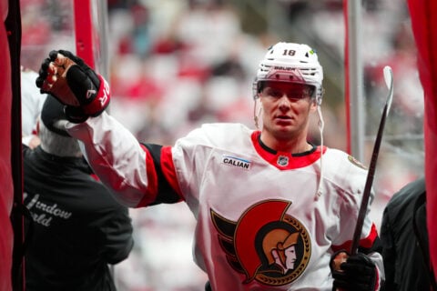 Ottawa Senators players on the ice during the 2026 NHL playoffs