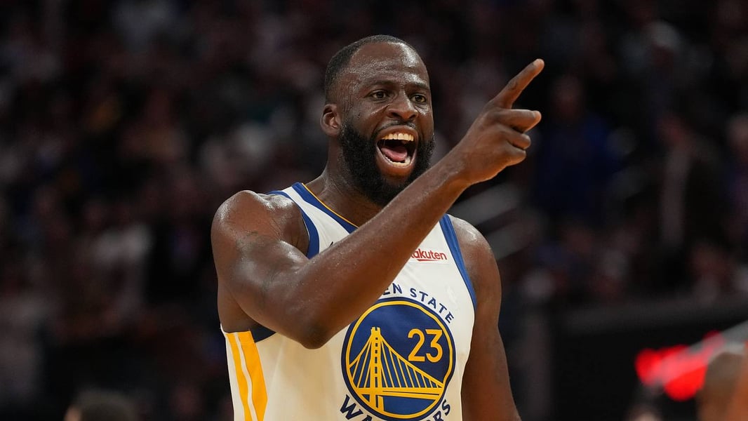 Draymond Green of the Golden State Warriors speaking on his podcast about Jonathan Kuminga's agent