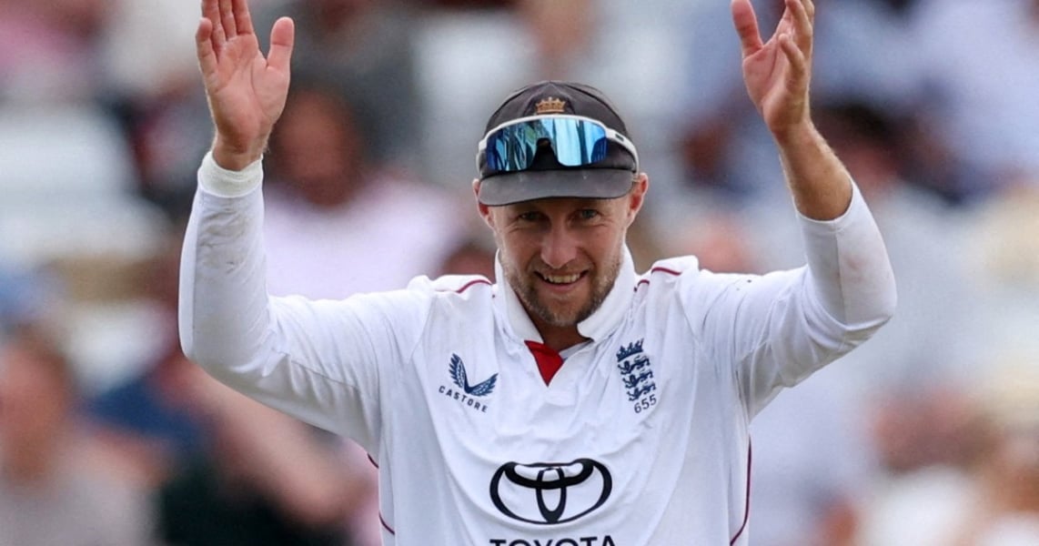 Joe Root and Stephen Fleming pictured following England's Test cricket coaching appointment in July 2026