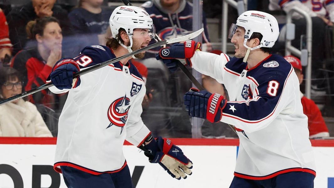 Adam Fantilli of the Columbus Blue Jackets as contract extension talks continue ahead of the CBA deadline