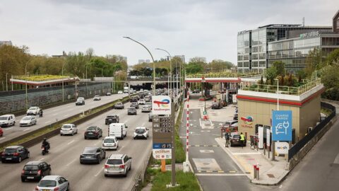 Petrol station forecourt in France showing record diesel prices amid the US-Israel war on Iran energy crisis
