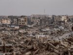 Destroyed buildings in Gaza reflect the economic devastation detailed in the UNCTAD report