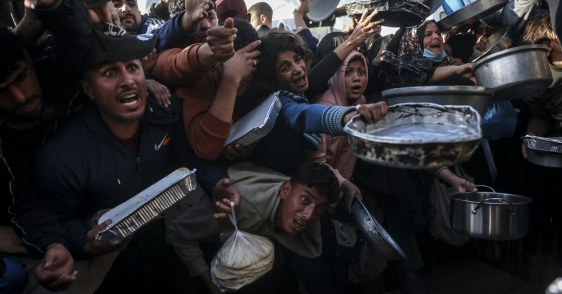 Rubble from destroyed buildings underscores the $71.5 billion reconstruction estimate for Gaza