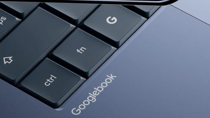 Googlebook laptop preorder page opens with Acer ASUS Dell HP Lenovo configurations listed