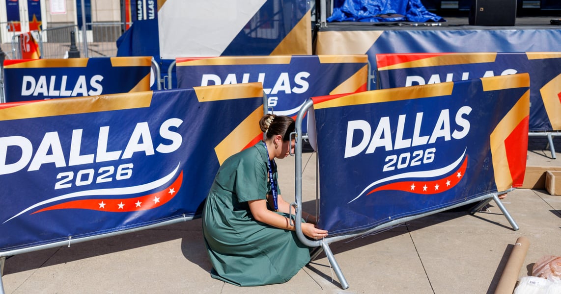 Republican members gather at the GOP midterm convention in Dallas on September 9, 2026