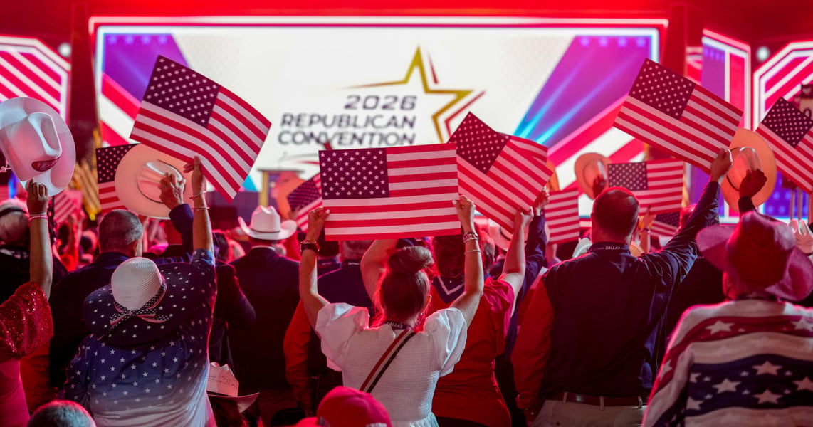 Republican midterm convention 2026 where the Iran war was not mentioned from the main stage while Trump campaigns on post-election resolution