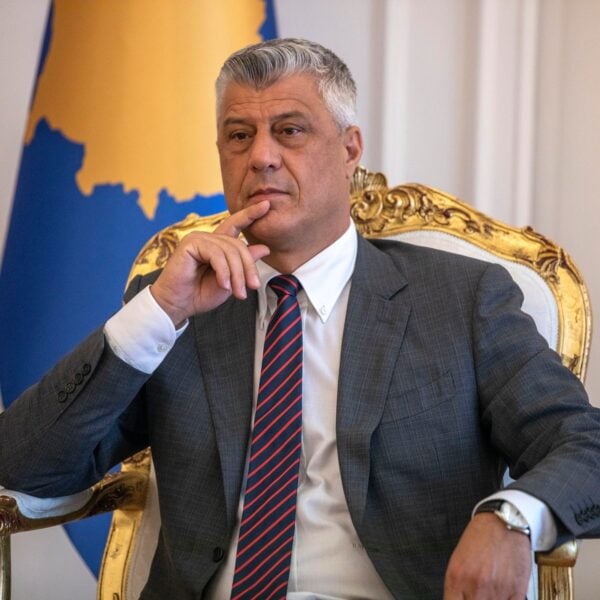 Hashim Thaci former Kosovo president at Kosovo Specialist Chambers war crimes trial The Hague September 2026