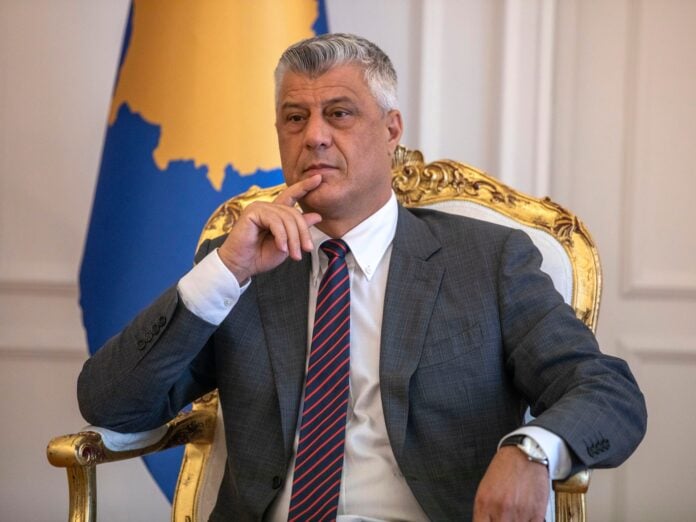 Hashim Thaci former Kosovo president at Kosovo Specialist Chambers war crimes trial The Hague September 2026