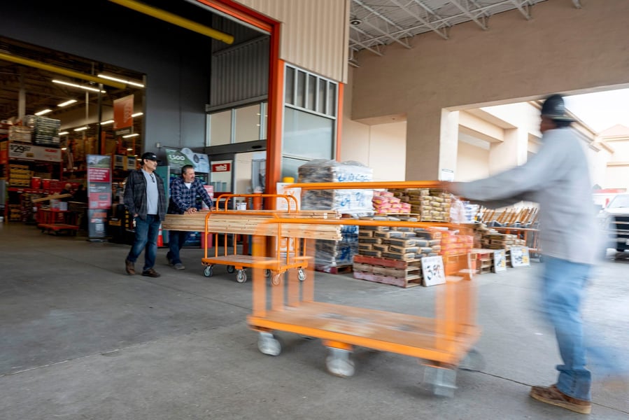Home Depot store exterior, NYSE:HD stock falls 2.29% on September 8 2026