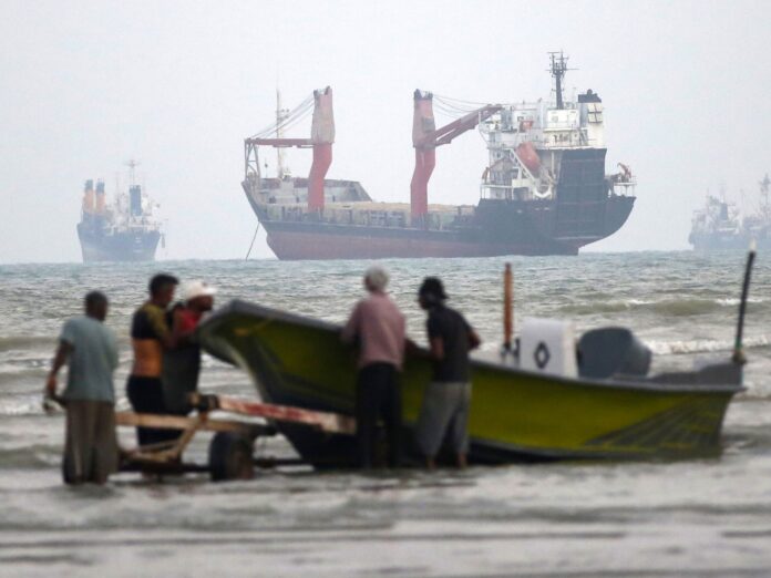 Strait of Hormuz aerial view as Salalah conference collapses and Bahrain boycotts talks