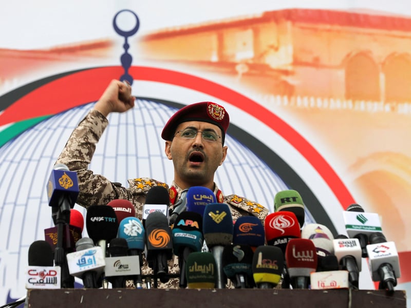 Houthi fighters at the Bab el-Mandeb Strait as Yemen forces press maritime blockade of Saudi Arabia