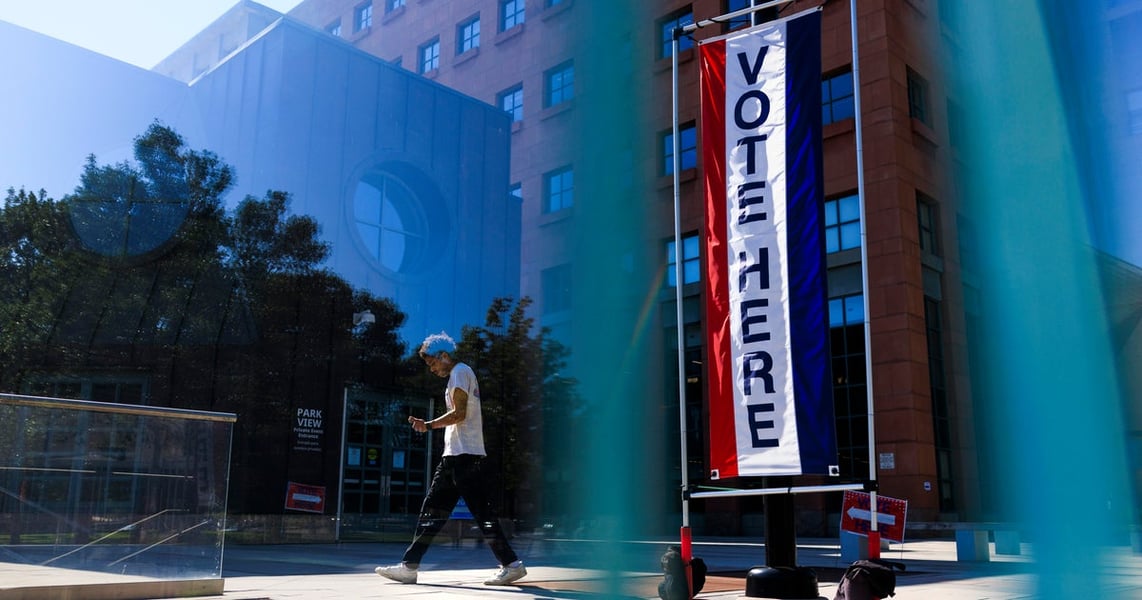 ICE agents and polling place ballot box, LULAC lawsuit to block federal agents at midterm elections September 2026