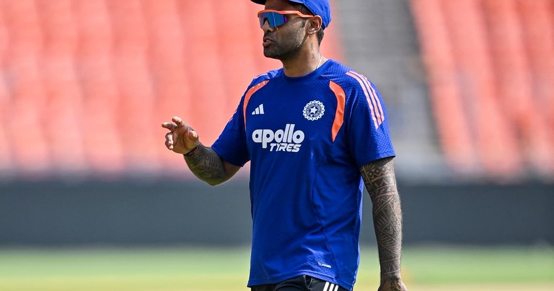 India cricketers in training at Narendra Modi Stadium, Ahmedabad, ahead of the T20 World Cup 2026 Super Eights match against South Africa