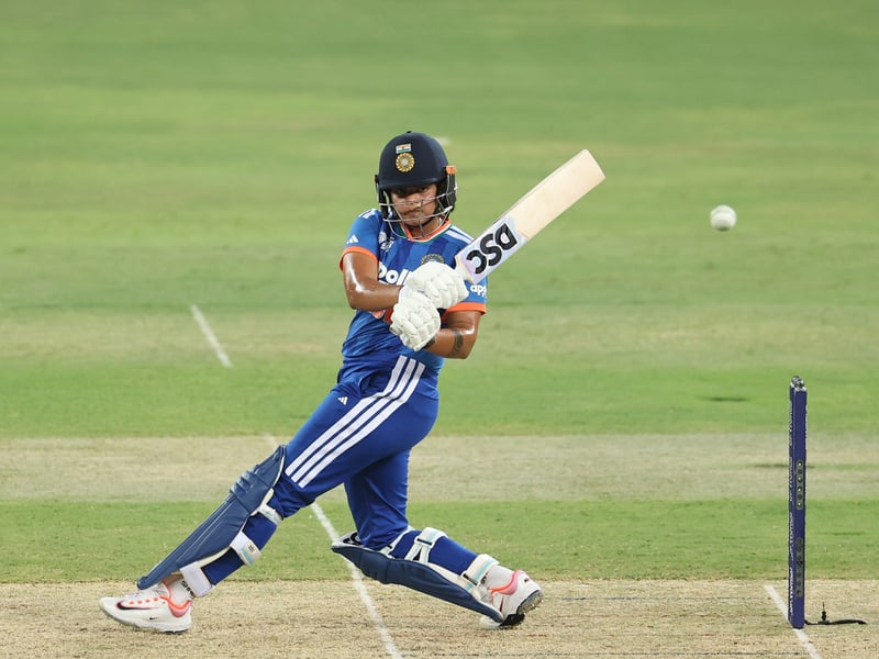 India Women cricket team in action during the Women's Asia Cup 2026 final against Sri Lanka in Dubai