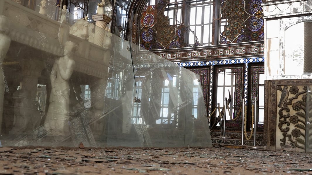 An Iranian cultural heritage site showing damage from the US-Israel war