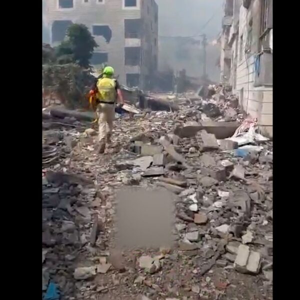 Ambulance crews targeted by Israeli airstrike in Nabatieh al-Fawqa southern Lebanon September 2026