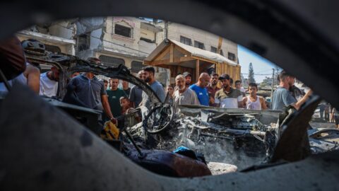 Destruction in Tel Al-Hawa neighbourhood Gaza City after Israeli drone strike September 2026