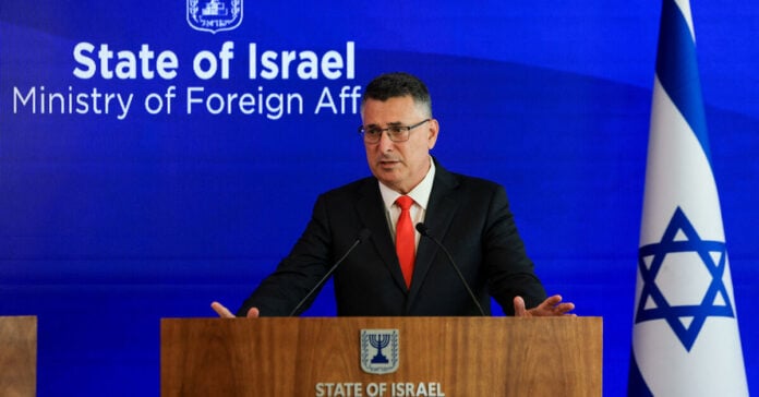 Israeli Foreign Minister Gideon Saar announces closure of British consulate in East Jerusalem over twelve-nation settlement trade ban