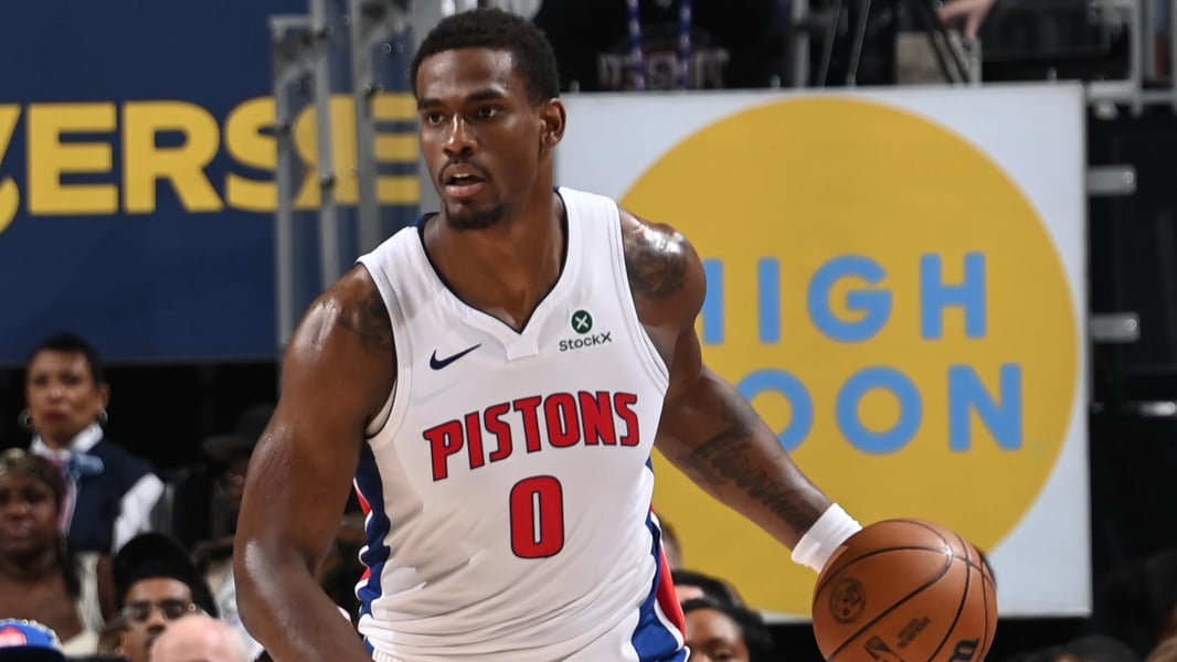 Jalen Duren of the Detroit Pistons on the court during the 2025-26 NBA season