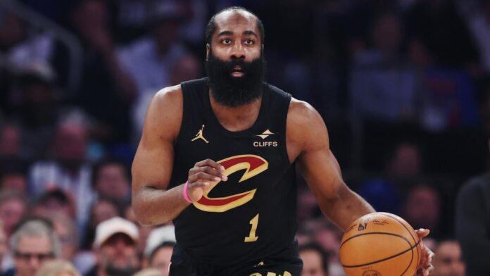 James Harden during his time with the Cleveland Cavaliers, now officially re-signed on a three-year deal