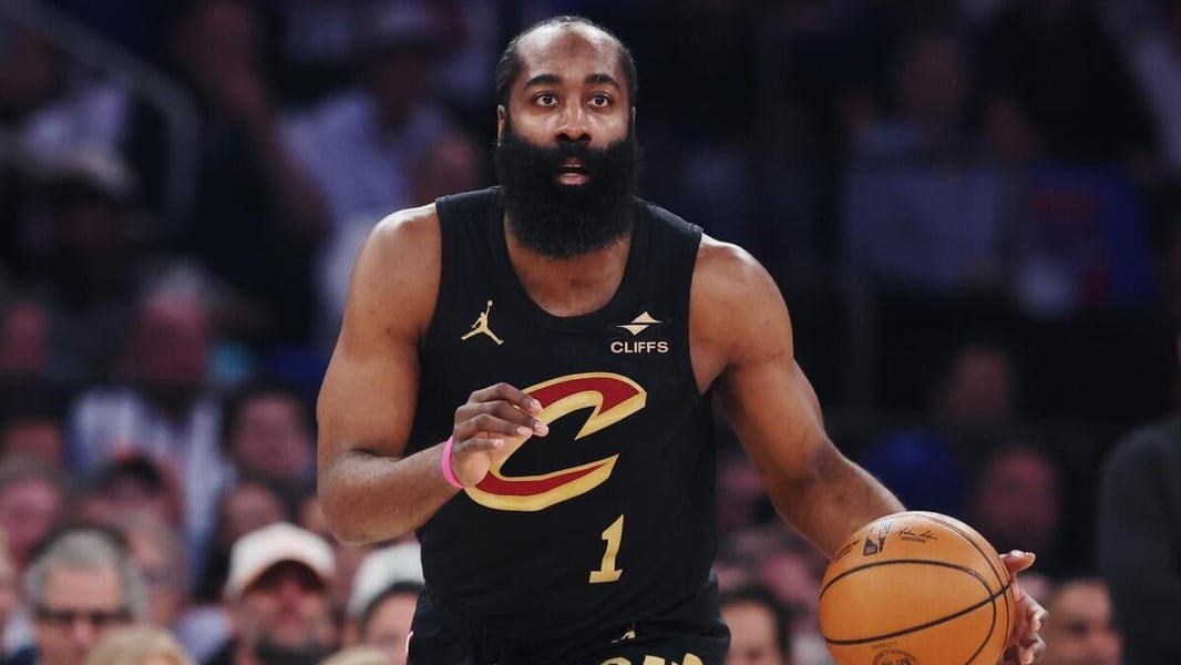 James Harden during his time with the Cleveland Cavaliers, now officially re-signed on a three-year deal
