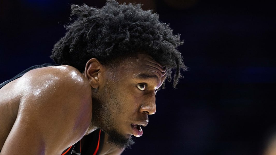 James Wiseman during his time with the Detroit Pistons before signing with the Knicks