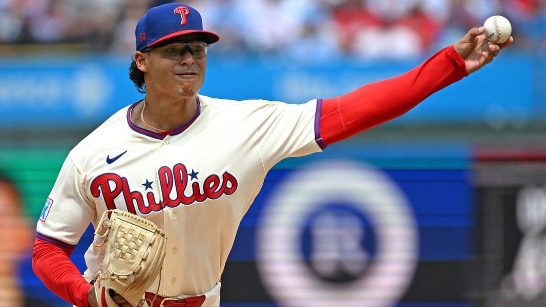 Jesús Luzardo pitching for the Philadelphia Phillies during his dominant August 2026 stretch