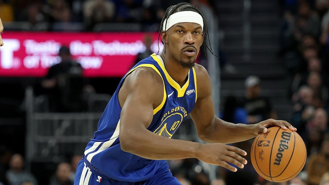 Jimmy Butler in a Golden State Warriors uniform during the 2026 NBA season