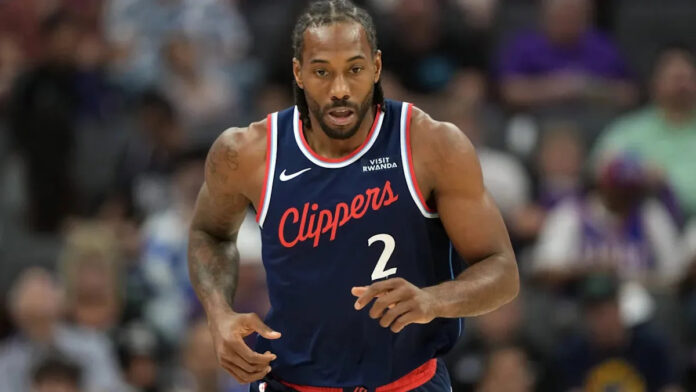 Kawhi Leonard in action during an NBA game as Raptors-extension talks enter advanced stage